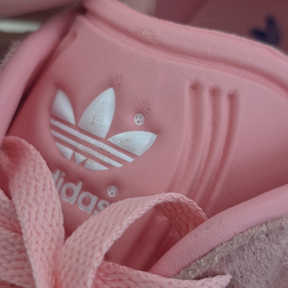 Adidas Mens Originals Gazelle Semi Pink Spark Lucid Blue Shoes JI2077 Size 10.5 - Picture 14 of 16